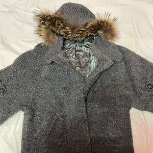 Women Woollen Jacket with hood